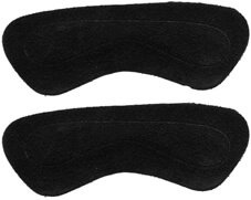 Черные пяткоудерживатели на заднюю часть обуви для корректировки размера и защиты от мозолей (арт. В919)
